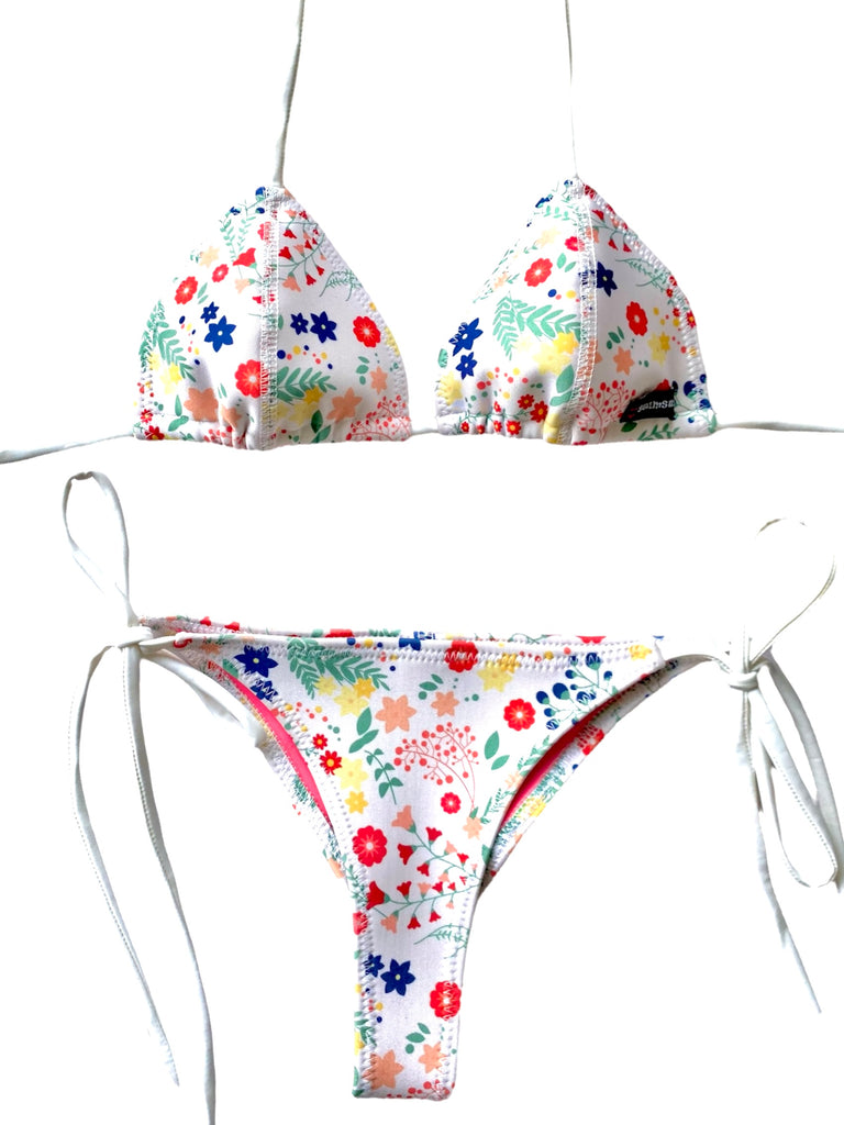 K様épine rétro flower bi-color swim wear BIKINI COLORFUL FLOWERS – SWN® - Swimsuit Neopreno